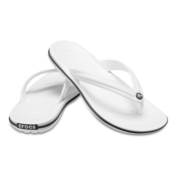Chinelo Crocs Crocband Flip WHITE - Image 3