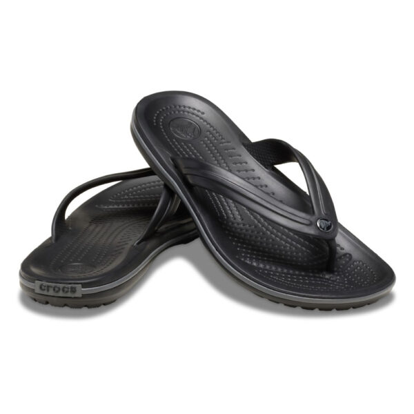 Chinelo Crocs Crocband Flip BLACK/SLATE GREY - Image 4